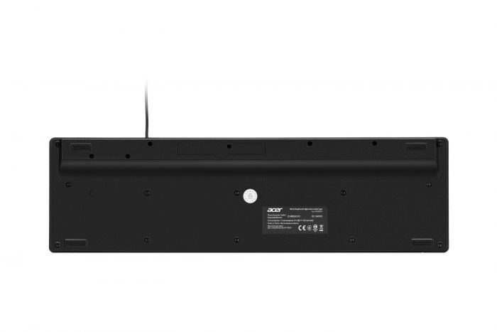 Клавіатура Acer OKW010, 115key, USB-A, EN/UKR/RU, чорний