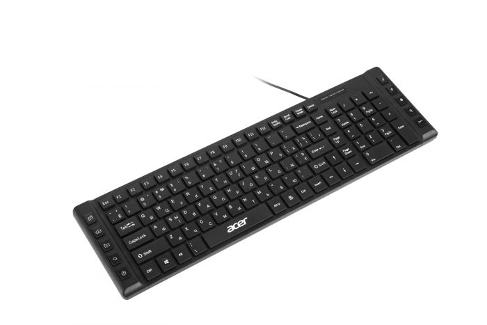 Клавіатура Acer OKW010, 115key, USB-A, EN/UKR/RU, чорний