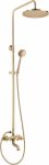 Душова система Deante Temisto зі змішувачем для ванни, душ - верхній душ, лійка, кріпл. - на стійці, латунь