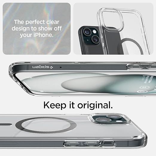 Чохол Spigen для Apple iPhone 15 Ultra Hybrid MagFit, Carbon Fiber