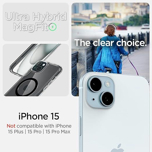 Чохол Spigen для Apple iPhone 15 Ultra Hybrid MagFit, Black
