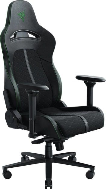 Крісло Razer Enki ПУ шкіра, 4D-Armrests, чорно-зелений
