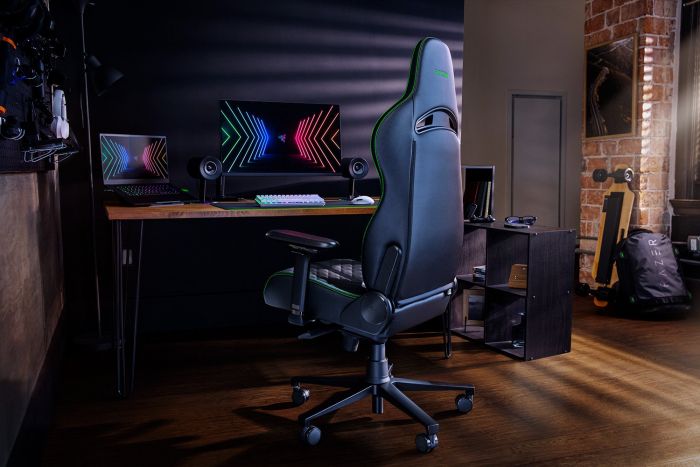 Крісло Razer Enki ПУ шкіра, 4D-Armrests, чорно-зелений