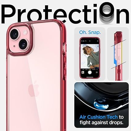 Чохол Spigen для Apple iPhone 15 Plus Ultra Hybrid, Red Crystal