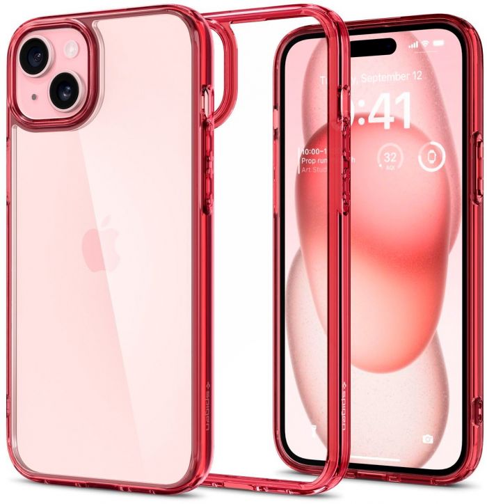 Чохол Spigen для Apple iPhone 15 Plus Ultra Hybrid, Red Crystal