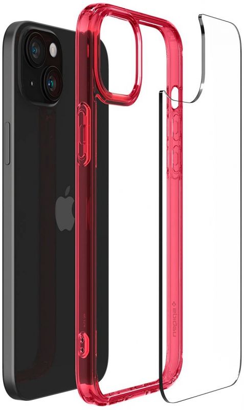 Чохол Spigen для Apple iPhone 15 Plus Ultra Hybrid, Red Crystal
