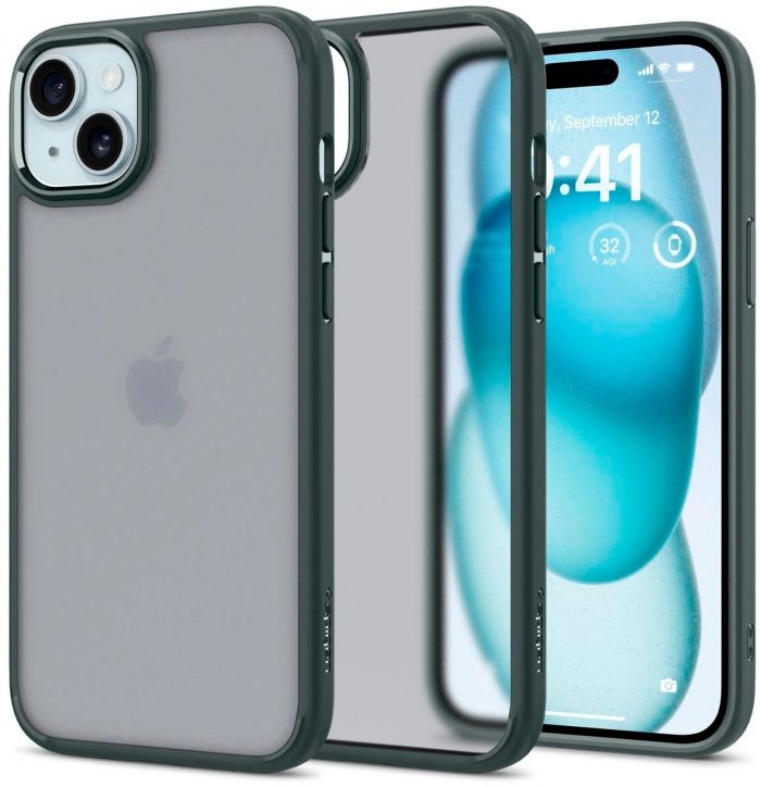 Чохол Spigen для Apple iPhone 15 Ultra Hybrid, Frost Green