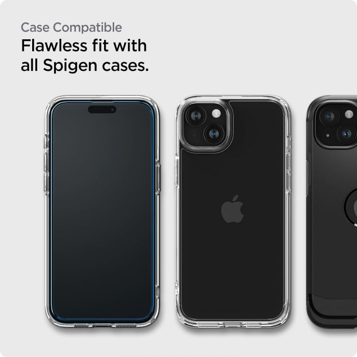 Захисне скло Spigen для Apple iPhone 15 Plus Glas.tR AlignMaster FC Black (2P)