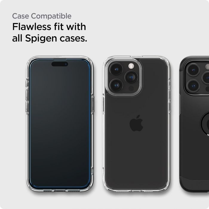 Захисне скло Spigen для Apple iPhone 15 Pro Glas.tR AlignMaster FC Black (2P)