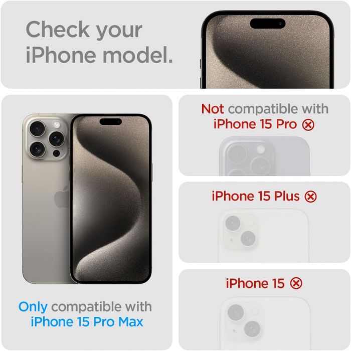 Захисне скло Spigen для Apple iPhone 15 Pro Max Glas.tR AlignMaster FC Black (2P)