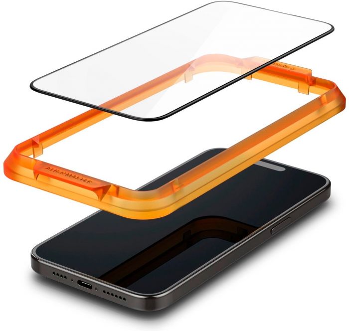 Захисне скло Spigen для Apple iPhone 15 Pro Max Glas.tR AlignMaster FC Black (2P)