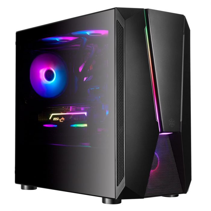 Корпус SilverStone Fara FAV1MB-PRO без БЖ, 2xUSB3.0, 2xUSB2.0, 1x120мм, ARGB VGA 379мм, LCS ready, TG Side Panel, ATX, чорний