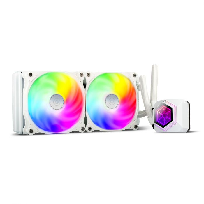 Система рідинного оxолодження SilverStone Perma Frost Premium PF240W-ARGB-V2, LGA1700, 2066, 2011, 1200, 115x, AM5, AM4, AM3, AM2, FM1, FM2, TDP240W, білий