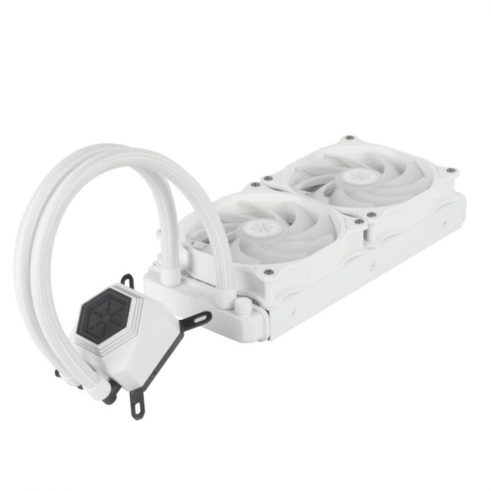 Система рідинного оxолодження SilverStone Perma Frost Premium PF240W-ARGB-V2, LGA1700, 2066, 2011, 1200, 115x, AM5, AM4, AM3, AM2, FM1, FM2, TDP240W, білий