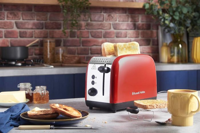 Тостер  Russell Hobbs Colours Plus, 1600Вт, нержав., підігрів,разморозка, червоний