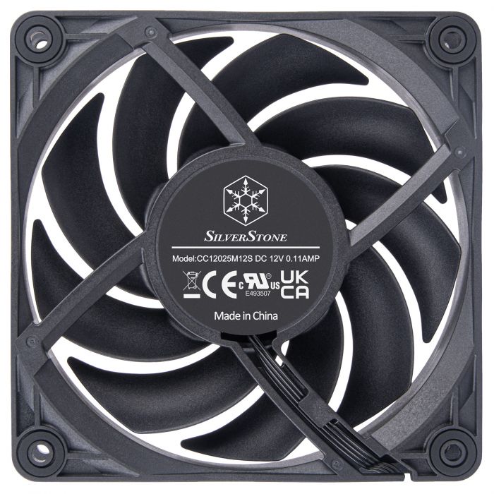 Корпусний вентилятор SilverStone Vista VS120B, 120мм, 2000rpm, 4pin PWM, 30.6dBa, чорний