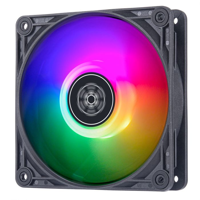 Корпусний вентилятор SilverStone Vista VS120B-ARGB, 120мм, 2000rpm, 4pin PWM, 3pin +5VARGB, 30.6dBa, чорний
