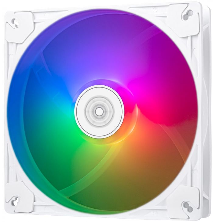 Корпусний вентилятор  SilverStone Vista VS140W ARGB, 140мм, 1600rpm, 4pin PWM, 3pin +5VARGB, 30.8dBa, білий