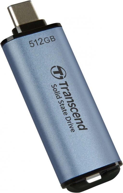 Портативний SSD Transcend  512GB  USB 3.1 Gen 2 Type-C ESD300 Синій