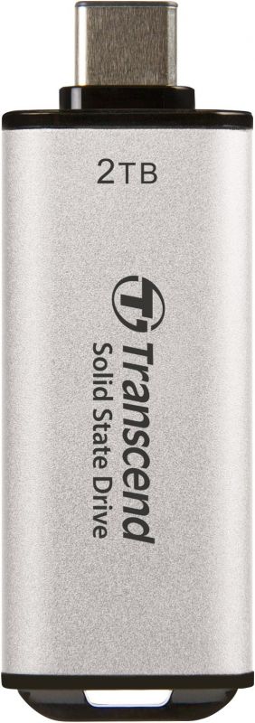Портативний SSD Transcend 2TB USB 3.1 Gen 2 Type-C ESD300 Silver