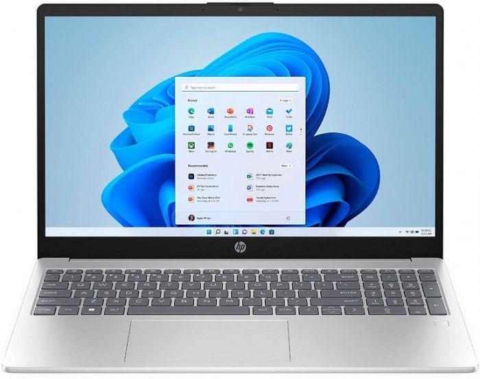 Ноутбук HP 15-fd0001ua 15.6" FHD IPS AG, Intel i5-1335U, 8GB, F512GB, UMA, DOS, сріблястий