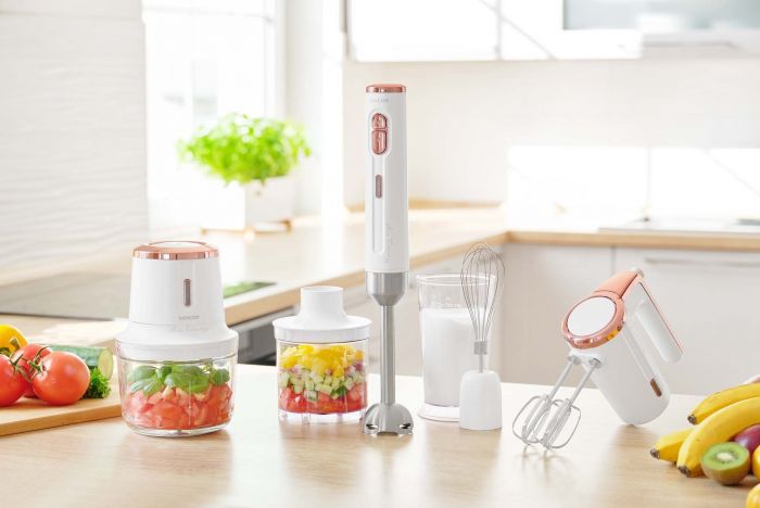 Подрібнювач Sencor Accu technology, 200Вт, чаша-500мл, скло, безпровідний, USB-C, білий