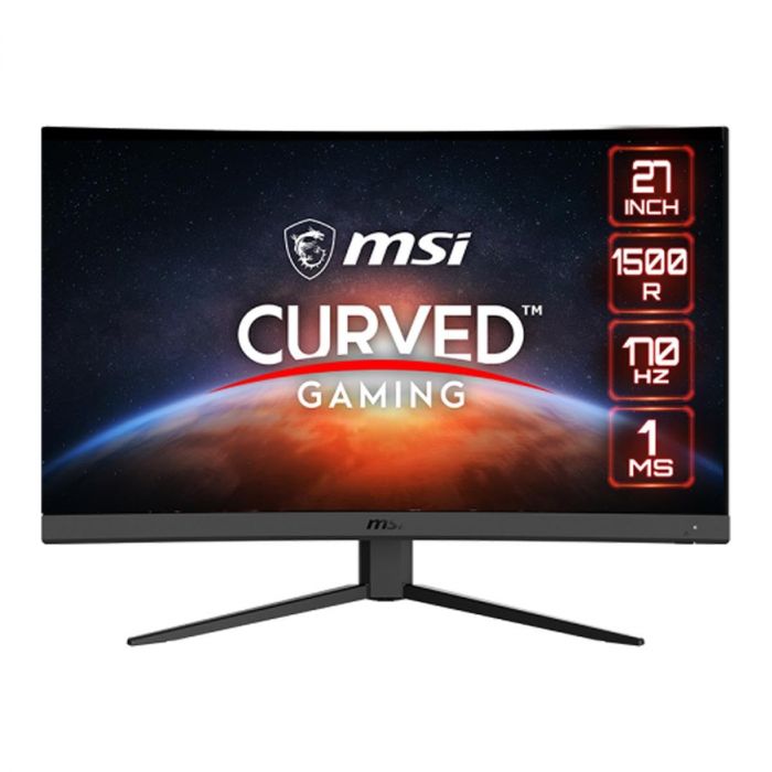 Монітор MSI 27" G27CQ4-E2, 2xHDMI, DP, VA, 2560x1440, 170Hz, 1ms, sRGB 114%, CURVED, AdaptiveSync