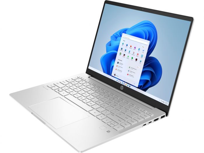 Ноутбук HP Pavilion Plus 14-eh1007ua 14" 2.2K IPS AG, Intel i5-1335U, 16GB, F512GB, NVD550-2, DOS, сріблястий