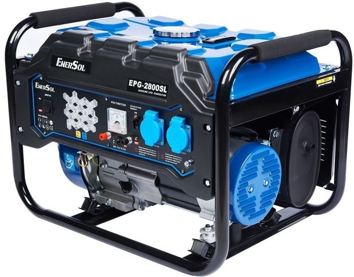 Генератор газо-бензиновий Enersol EPG-2800SL 230В (1 фаза), 2.8кВт, ручний старт, AVR, 40кг