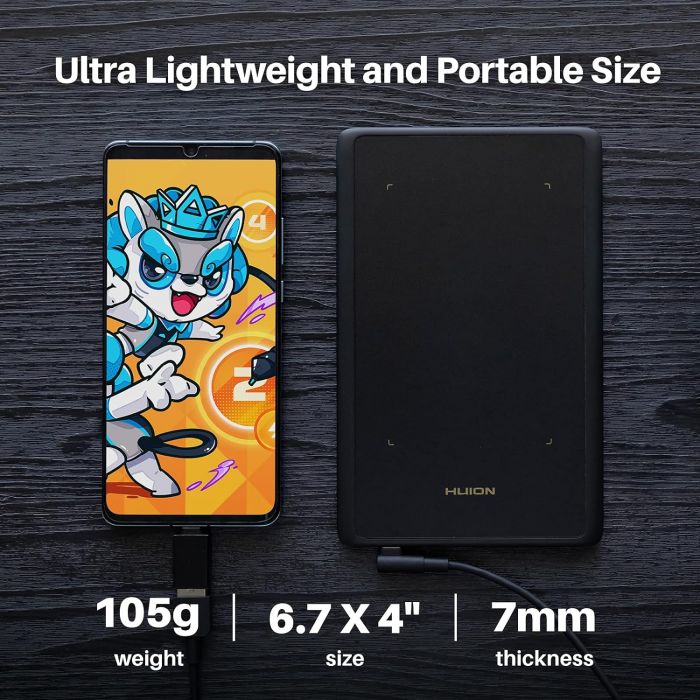 Графічний планшет Huion 4.17"x 2.6" H420X USB-Cчорний