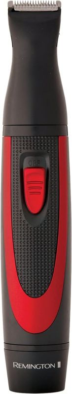 Машинка для стриження  Remington The Works, 2хАА в комплекті, насадок-2, для носа та вух, сталь, чорно-червоний