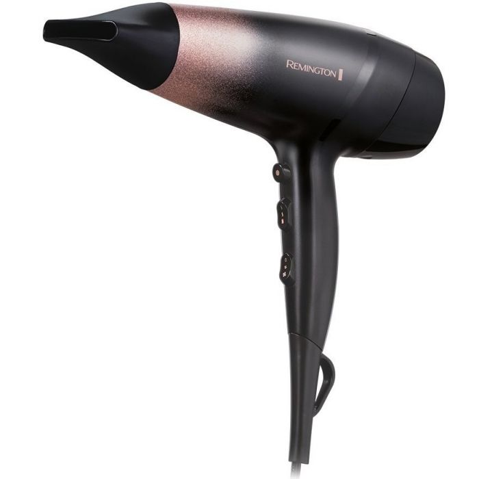 Фен Remington ROSE SHIMMER, 2200Вт, 3 режими, дифузор, іоніз-я, хол. обдув, чорно-рожевий