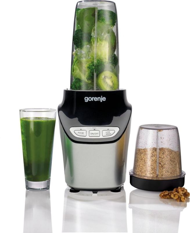 Блендер Gorenje стаціонарний, 1000Вт, чаша-1000мл, подрібнювач, чорний