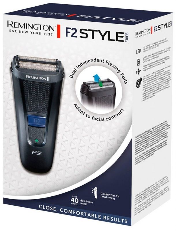 Бритва електр. Remington сіткова F2 STYLE SERIES, бритв.головок-2, сух, тример, чорний