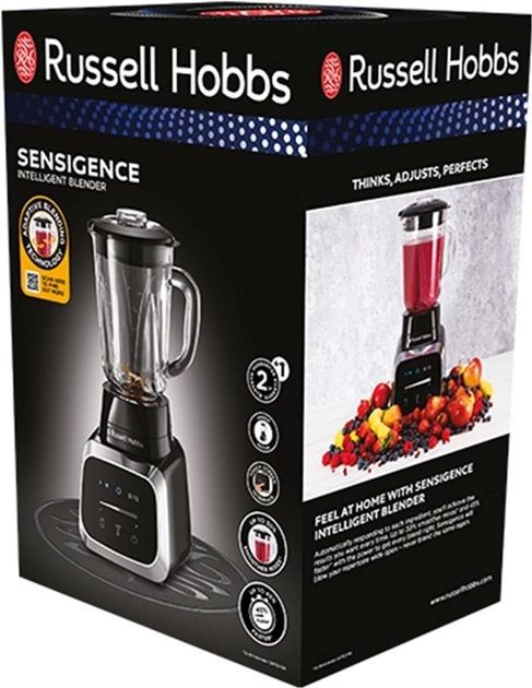 Блендер Russell Hobbs стаціонарний Sensigence , 1000Вт, чаша-1500мл, скло, сенс. управл., чорно-сірий