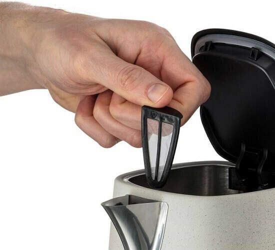 Електрочайник Russell Hobbs Luna Stone, 1.7л, метал, під камінь, бежевий