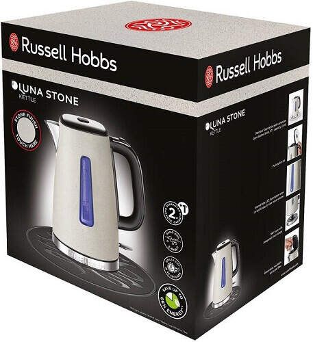 Електрочайник Russell Hobbs Luna Stone, 1.7л, метал, під камінь, бежевий