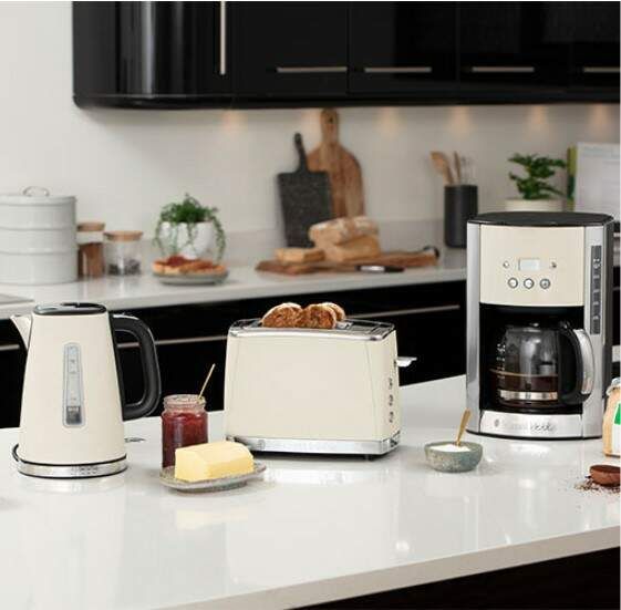 Електрочайник Russell Hobbs Luna Stone, 1.7л, метал, під камінь, бежевий