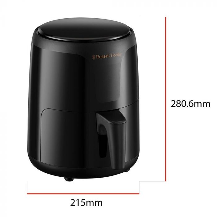 Мультипіч Russell Hobbs SatisFry Air Small, 1100Вт, чаша-1,8л, сенсорне керування, алюміній, пластик, чорний