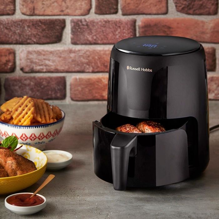 Мультипіч Russell Hobbs SatisFry Air Small, 1100Вт, чаша-1,8л, сенсорне керування, алюміній, пластик, чорний