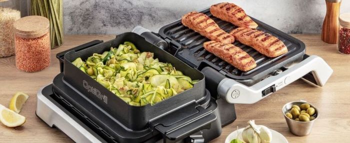 Гриль Tefal прижимний OptiGrill 4in1 Inox, 2100Вт, темп. режимів-4, з`ємні пластини, метал