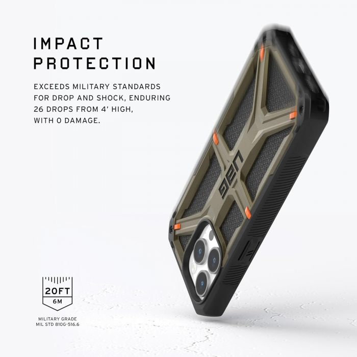 Чохол UAG для Apple iPhone 15 Pro Monarch, Kevlar Elemental Green