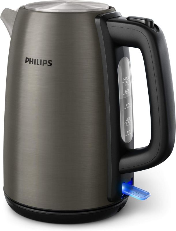 Електрочайник Philips Viva Collection, 1.7л, Strix, метал, чорно-мідний