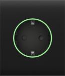 Центральна панель для вбудованої розетки Ajax CenterCover for Outlet smart, Jeweler, бездротова, чорний