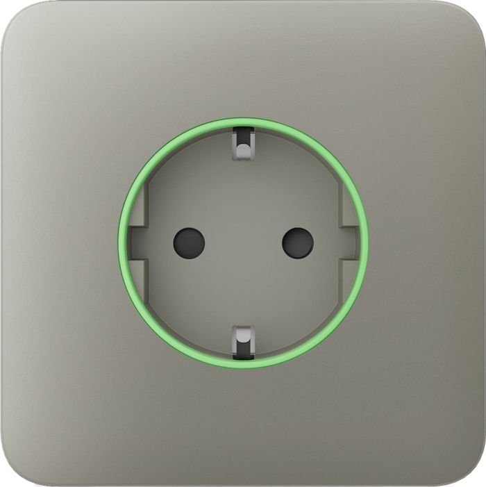 Передня панель для вбудованої розетки Ajax SoloCover for Outlet smart, Jeweler, бездротової, olive