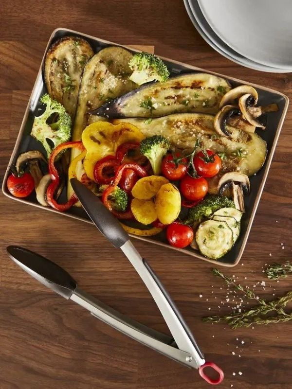 Щипці Tefal для гриля, сталь, чорно-сірий