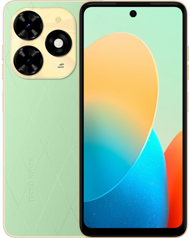 Смартфон TECNO Spark 20C (BG7n) 6.56" 4/128ГБ, 2SIM, 5000мА•год, Magic Skin Green