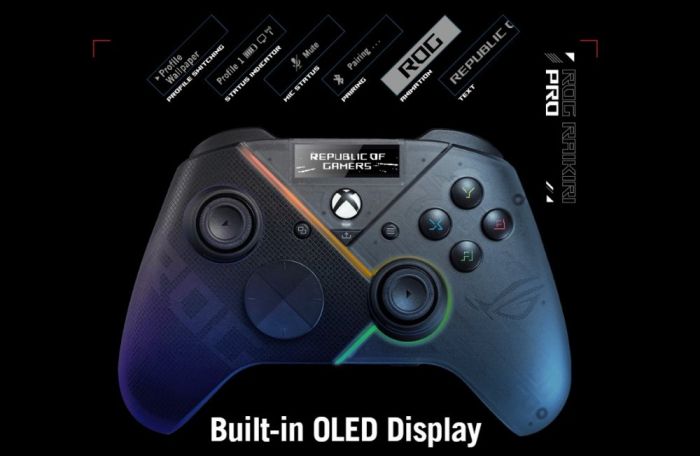 Геймпад ASUS ROG Raikiri Pro for Xbox, USB-A/BT/WL чорний