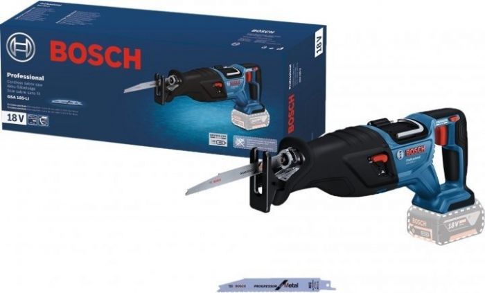 Пила шабельна акумуляторна Bosch GSA 185-LI, 18 В, пропил 230мм, хід 28мм, 3.2кг без АКБ та ЗП