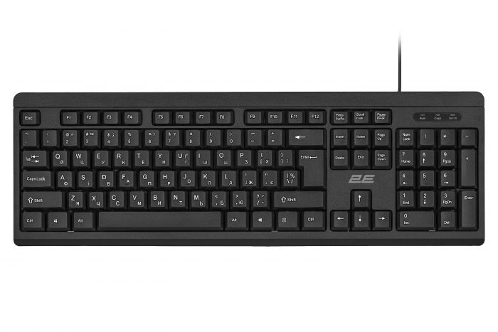 Комплект клавіатура та миша 2E MK401, USB-A, EN/UKR, чорний